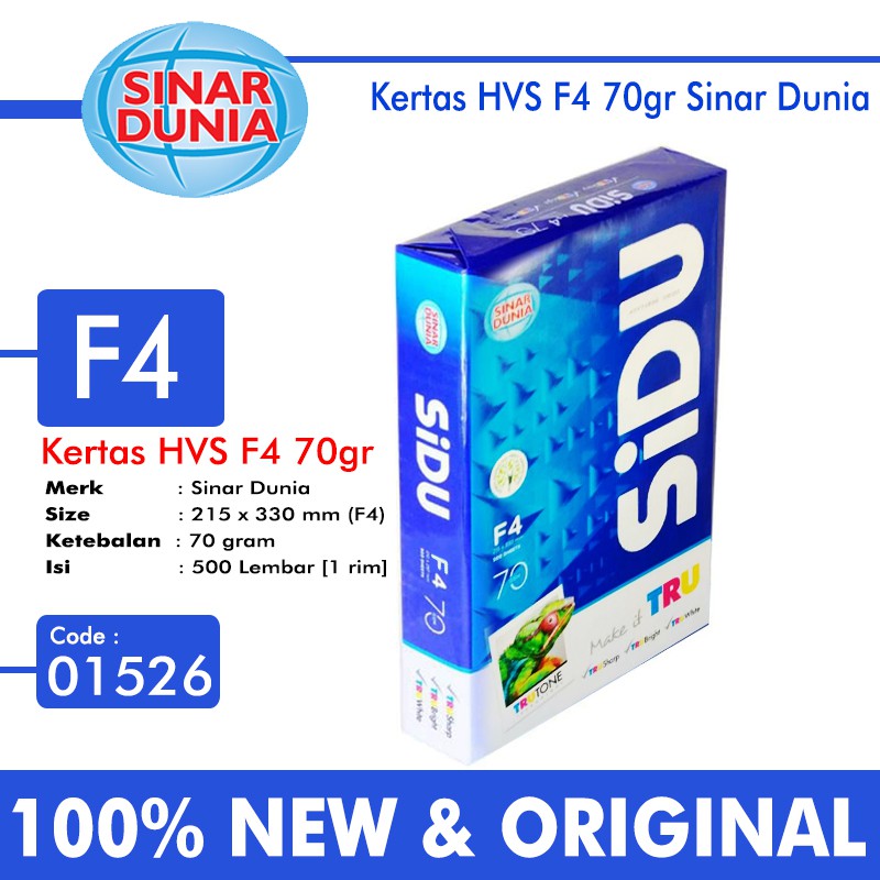 Kertas F4 SIDU 70gsm – Kertas Panjang Ideal untuk Cetakan Profesional